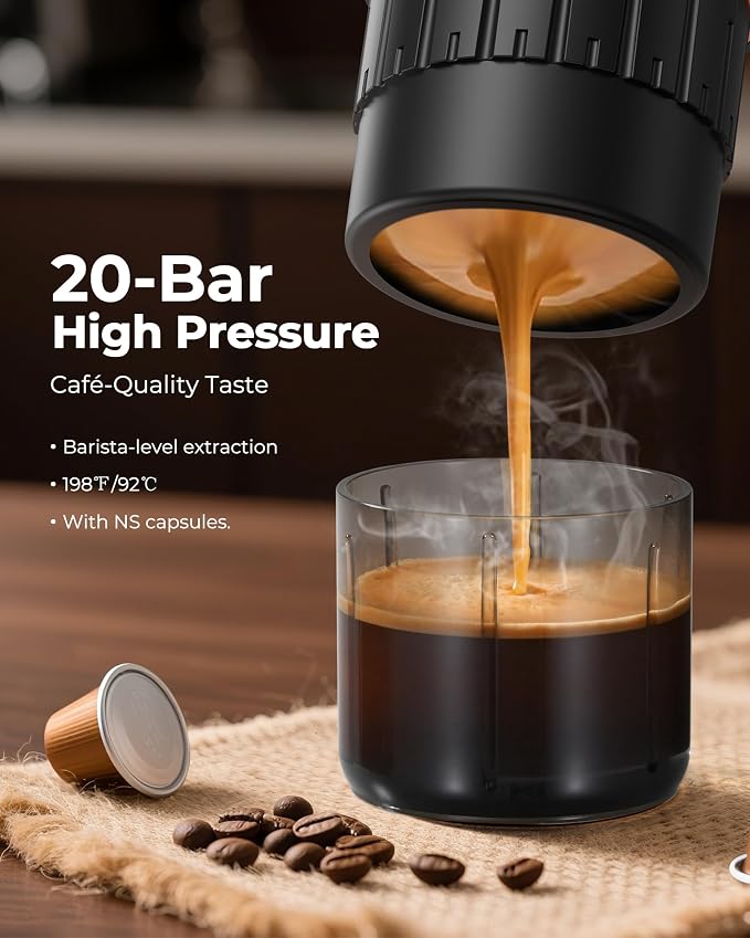 portable espresso machine (Black)
