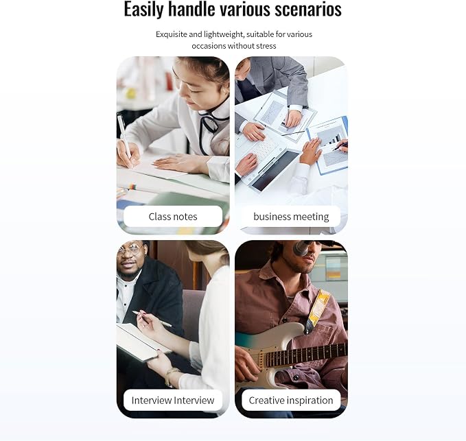 LICAEVEY Smart Voice Activated Recorder Pen with AI Noise Reduction, 25 Hours Long Standby & Type C Charging, Ergonomic Design Pen Recorder for Meetings (64GB)