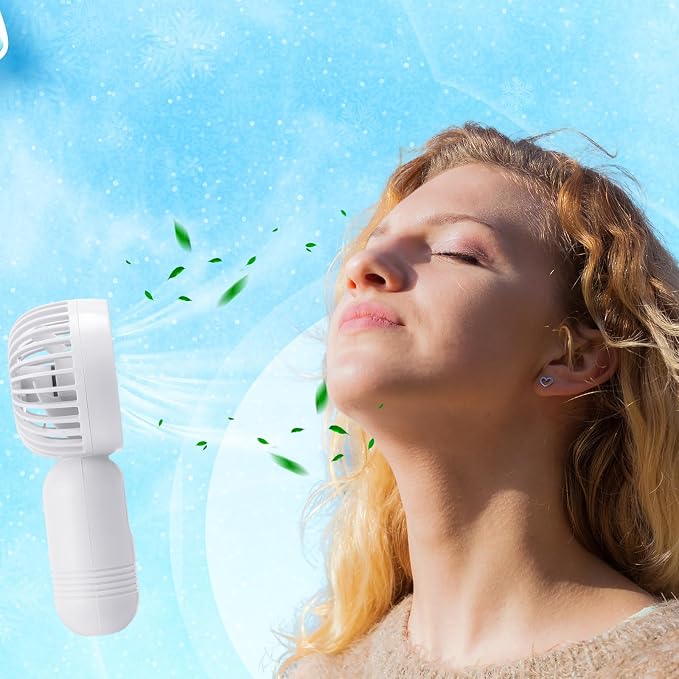 Rossesay 36 Pcs Mini Portable Fan Bulk Cute Handheld Lightweight Small Little Personal Hand Eyelash Fan 3 Speeds USB Rechargeable for Women Men Indoor Outdoor Makeup Travel (White)