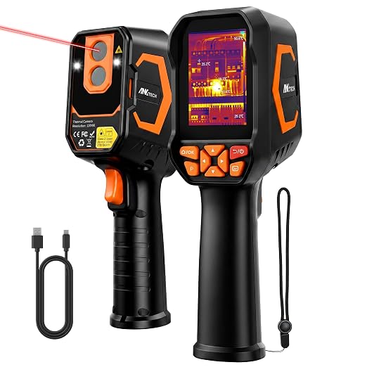 Handheld Thermal Camera, 240 x 180 TISR Resolution, -4°F-1022°F, 25Hz Infrared Camera, Thermal Imaging Camera 120 x 90 IR Resolution for Home Inspection Electrical HVAC DIY