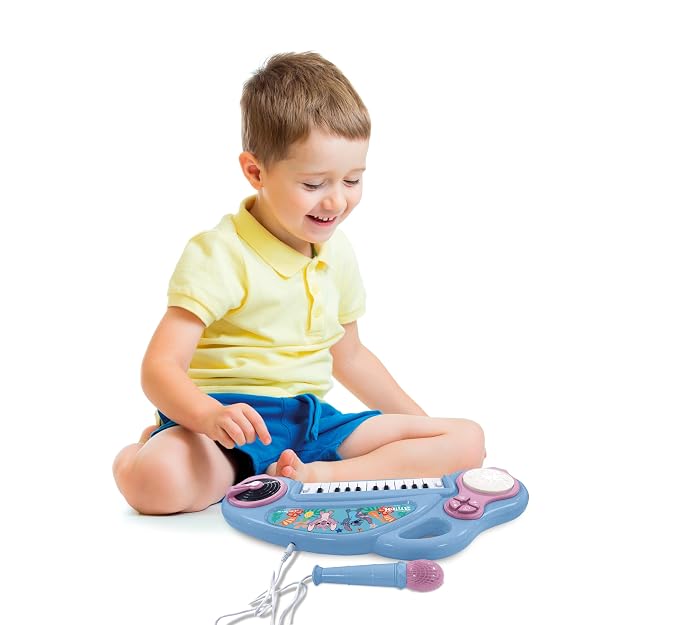 Lexibook, Disney Stitch, Electronic Piano for Kids with Light Effects, Blue Purple, K704D