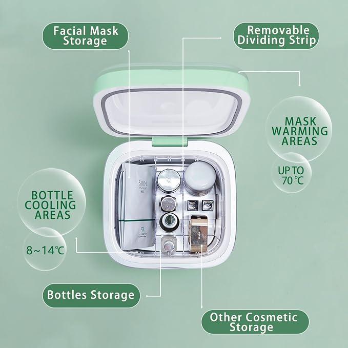 Skincare Fridge - Mini Fridge Cooler and Warmer for Makeup Red