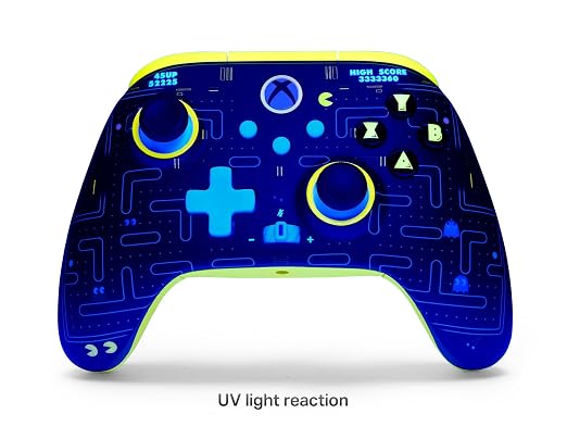 PowerA Wireless Controller for Xbox Series X|S - PAC-MAN SE, hall effect thumbsticks, low latency wireless, officially licensed, works with Xbox One and Windows 10/11