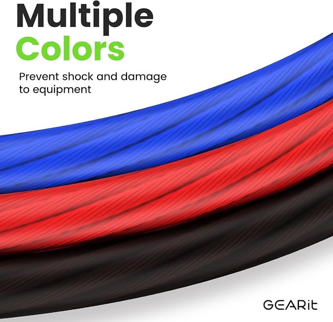 GEARit 8 Gauge Wire 10 ft Red, 8 AWG Battery Cable CCA, Copper-Clad Aluminum Power Cable for Car Audio Amp, Automotive, RV