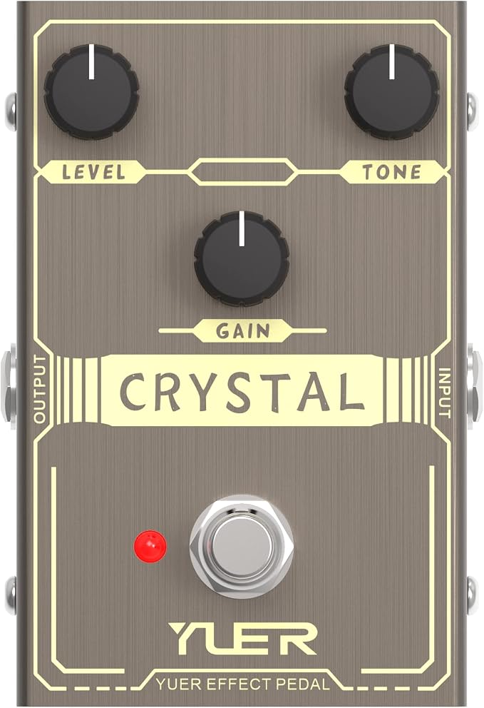CRYSTAL,Guitar Pedal,Electric Guitar Effects Pedal for Guitars and Bass Effect Pedals Mini Single Type DC 9V True Bypass