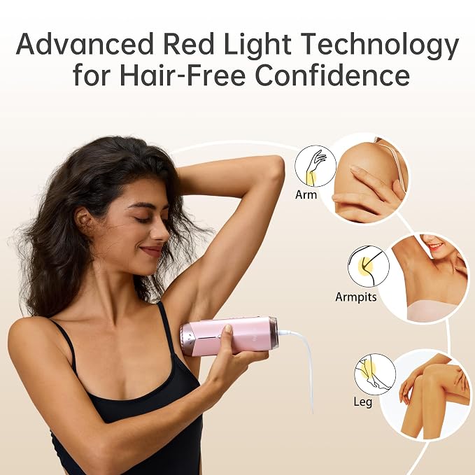 Ice Cooling IPL Home Use Hair Removal Device, Laser Hair Removal Machine Painless Epilator for Women Men, 3 Energy Levels & 2 Modes, Face Body Use with Razor & Glasses