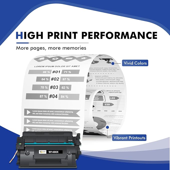 148X Black High Yield Toner Cartridge 148A Compatible Replacement for HP 148X Toner Cartridge for HP LaserJet Pro 4001n 4001dw 4001dn MFP 4101fdw 4101fdn Printer W1480X W1480A Ink with Chip 2Pack