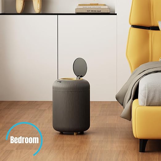 stonespace Motion Sensor Bathroom Trash Can, Small Wastebasket Touchless Trash Bin, Automatic Trash Can for Bathroom, Kitchen, Bedroom, Living Room, Office, 3 Gallon, Black