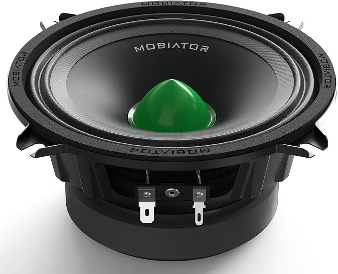 Midrange Loudspeakers MB-M504 5'' 500W Max, 4 Ohms High Efficiency Car Audio Door Speakers for Car or Truck Stereo Sound System-Black (2 Speakers) (MB-M504)