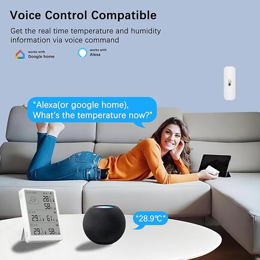 WiFi Hygrometer Thermometer Sensor: Smart Freezer Thermometer, APP Notification Alert, 1 Years Free Data Storage Export, 328 Feet Connecting Range, 3Pack Sensor & Hub Included