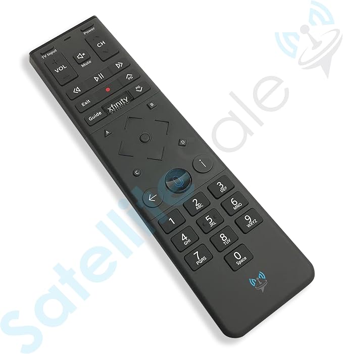 SatelliteSale Remote Control Replacement Xfinity XR15 for Comcast X1 Xi6 Xi5 XG2 & Flex - Voice Commands Backlit Black ABS Plastic RC with Batteries Included