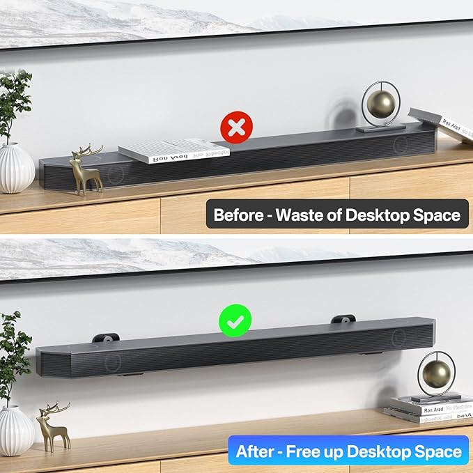 Soundbar Wall Mount for Samsung Soundbar Mounts HW-Q Series - Sound Bar Mount for HW-Q990C HW-Q990D HW-Q900C HW-Q800C HW-Q700C HW-Q600C and for More Samsung Sound bar Mounting Bracket Under TV