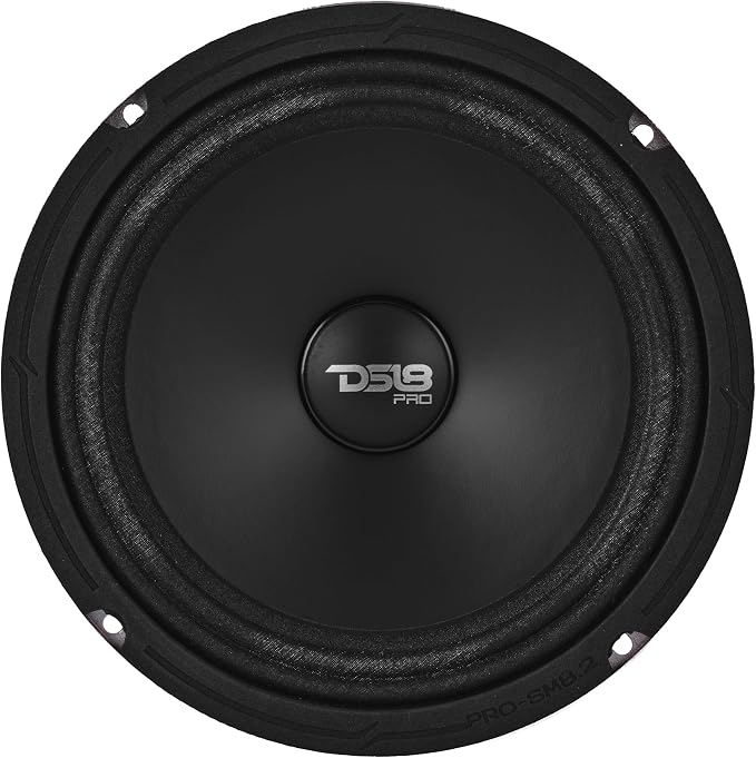 DS18 PRO-SM8.2 8" Slim Loudspeaker – 8”, Midrange, Red Steel Basket, 500W Max Power, 250W RMS, 2 Ohms - Premium Quality Audio Speakers – IP66 Water Resistance, Perfect for Motorcycle Applications