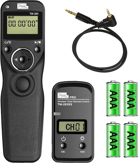 Pixel Wireless Shutter Remote Release Control TW283E3 for Canon Eos R6 RP XT XTi XS XSi T1i T2i T3 T3i T4i T5 T5i T6i T7i T8i 1300D 1100D 1000D 550D 500D 450D 400D 350D 300D 90D