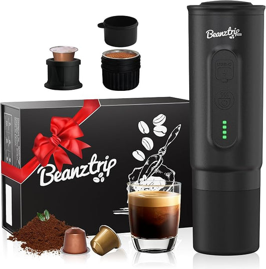 H02 PRO Portable Espresso Machine, Travel Coffee Maker fits NS Capsule & Ground Coffee, Father's Day Camping Small Mini Coffee Machine with Self-heating, Electric Espresso Maker