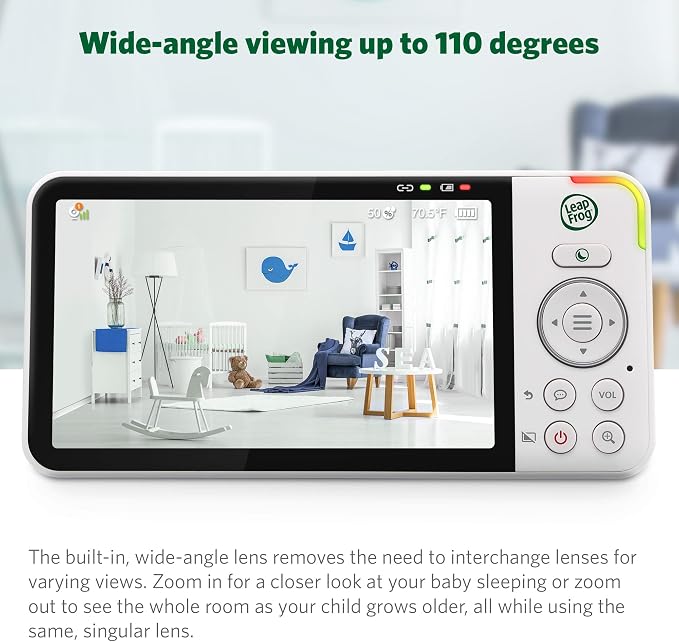 LeapFrog LF915-2HD Baby Monitor, 2 Cameras, 5" 720p Screen