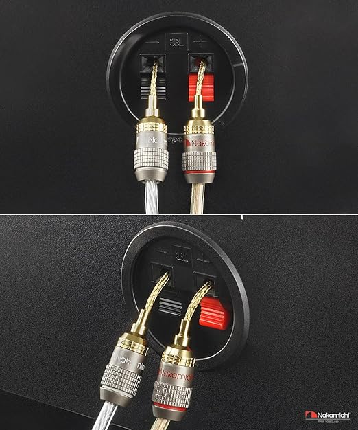 Nakamichi FanLock Excel Series 24k Gold Plated 2mm Flex Pin Banana Plugs 10 AWG - 18 AWG Gauge Size for Spring Clip Terminal Speakers Amplifier Hi-Fi Wire Cable Quick Connector, 12 Pcs (6-Pairs)