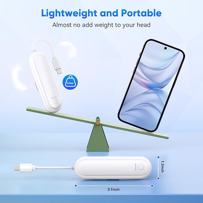 Kinwin Battery Pack for Oculus Quest 2, 2 Pack 20000mWh Extended Battery for Meta Quest 2 Accessories, 10W Fast Charging VR Headset Battery, Lightweight and Portable Charger for Extra 2-4H Playtime
