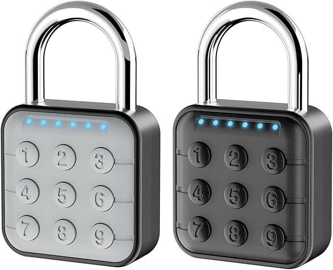 Combination Lock, Combination Lock for Locker, Locker Lock & Gym Locker Lock - High Security, Easy to Use for Gym, School, Travel, Outdoor (Gray/Black-2 Pack)
