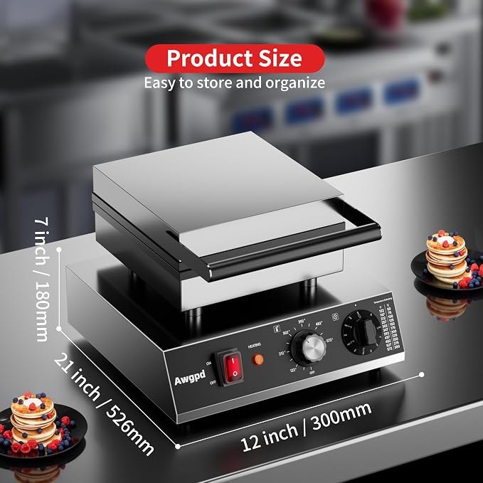 Mini Dutch Pancake Maker,25pcs Mini Pancake Maker Machine,1700W Commercial Electric Poffertjes Grill,Stainless Steel,Temp & Time Control,for Home Kitchen Restaurant,Snack,Desserts