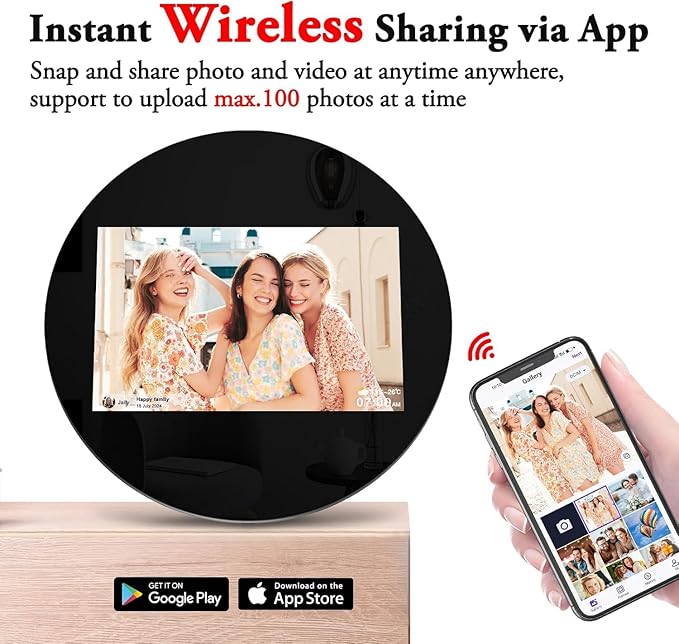 Digital Picture Frame, ThankVip 10.1 Inch WiFi Digital Photo Frame, IPS HD Display Touch Screen,32GB Storage, Slideshow, Wall Mountable, Auto-Rotate, Share Photos and Video via Uhale App