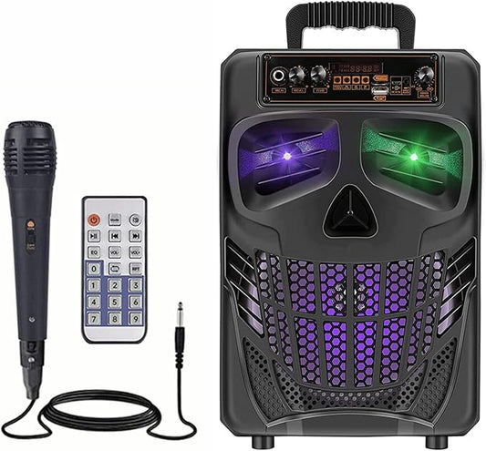 Portable Bluetooth Speaker with Subwoofer Wireless Speakers Big Support Remote Control FM Radio TF Card LED Lights MP3 Player Party for Home Camping iPhone Computer PC