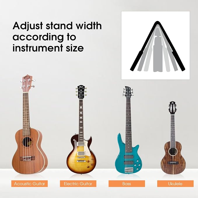 ENO MUSIC Folding Acoustic Guitar Stand, Suitable for Electric Guitars, Bass Guitars (BLUE)