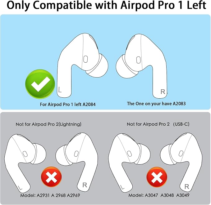 Orignal OEM Single Earbud for Left Apple Airpods Pro 1st Gen Earbud,Left Ear Side Only(A2084)