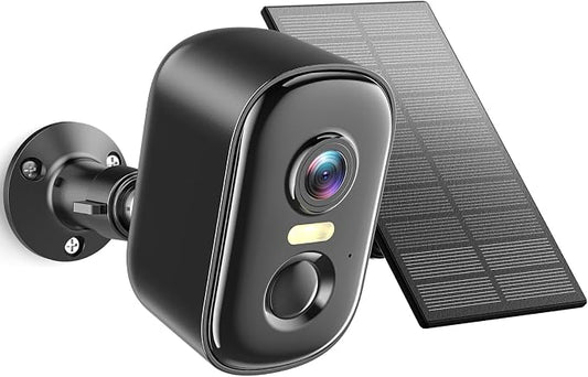 MISECU Solar Camera Outdoor Wireless, 2K Battery Powered WiFi Cameras for Home Security, Solar Powered Security Camera with AI Motion Detection, Color Night Vision, Two-Way Talk, IP66 Weatherproof