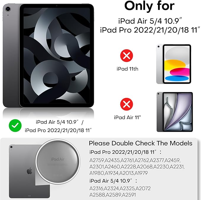 OMOTON 2 Pack Privacy Screen Protector for iPad Pro 11 Inch 2022/2021/2020/2018 iPad Air 5th 4th Generation Air 5/4 10.9 Inch 2022/2020, Anti-Spy Tempered Glass with Installation Tray, Case Friendly
