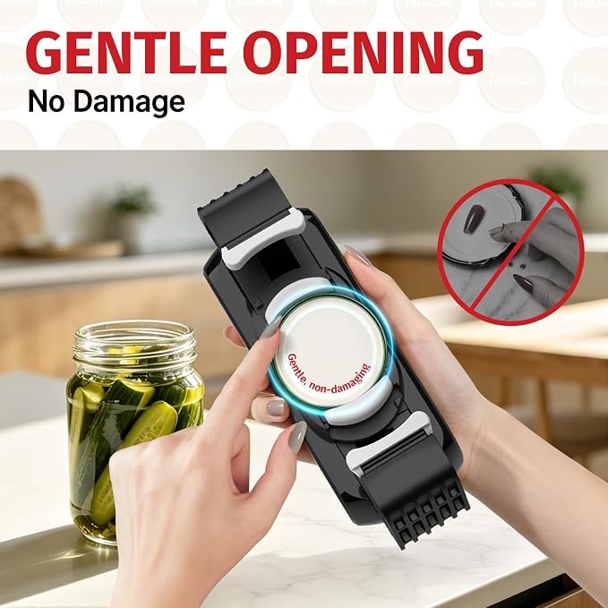 Effortless Electric Jar Opener Easy Opens Twist-Lid, One Handed Automatic Jar Opener for Weak Hands & Seniors with Arthritis