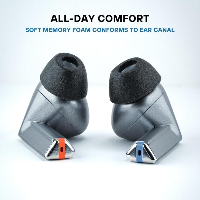 Comply TrueGrip MAX | Premium Memory Foam Replacement Earbud Tips for Samsung Galaxy Buds4 Pro & Buds3 Pro | Long-Lasting Comfort, Secure Fit, Noise Isolation | Black (Large) (3 Pairs)