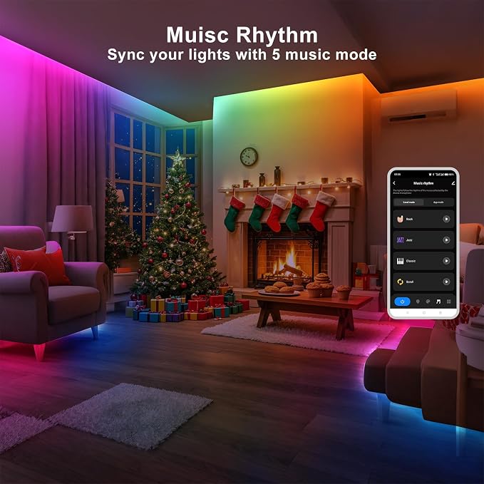 Tatazone 32.8ft Bluetooth RGB+IC COB Led Strip Light with App, Chasing COB Light Strip, Segmented Control, Music Sync, Color Changing Led Lights for Home Decor, Gaming, Cabinet, Desk