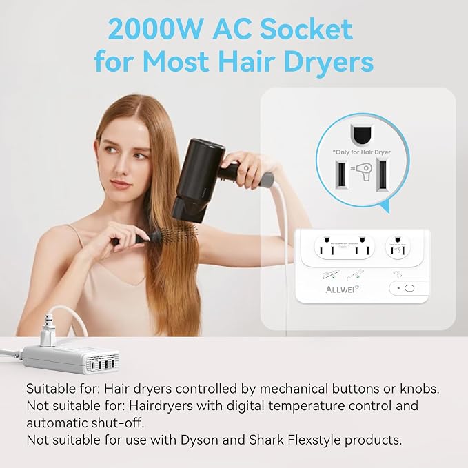 ALLWEI 230W Power Voltage Converter 220V to 110V and 2000W Voltage Converter US to Europe