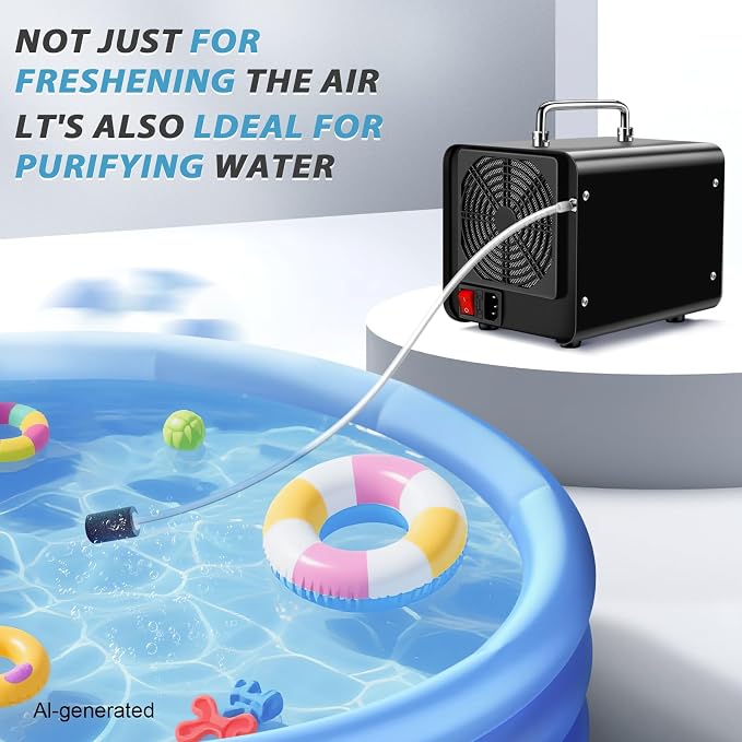 Ozone Generator 60,000mg/h & Ozone Generator Water 1000 mg/h High Capacity Smart Ozone Machine Odor Removal Commercial Ozone Odor Eliminator for Home, Smoke, Pet Odor, Car, Cleaning Fruits, Vegetables