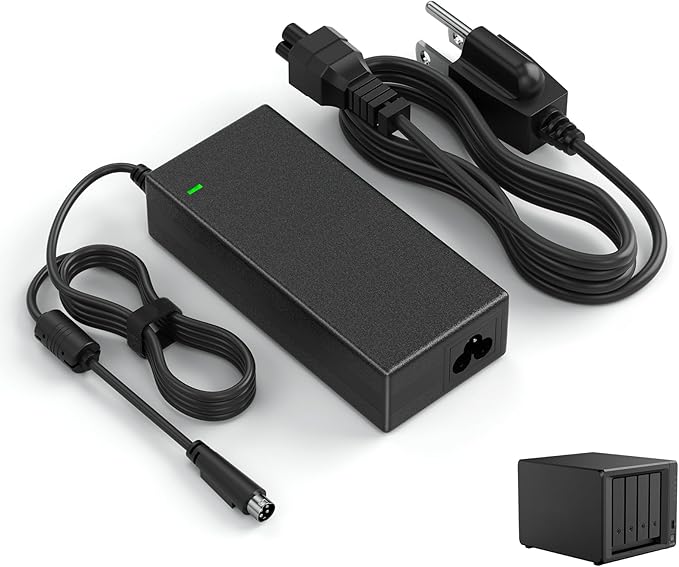 12V 10A AC Adapter for Synology NAS DiskStation DS1520+ Charger DS1522+ DS916+ DS918+ DS920+ DS923+ DS723+ DS420+ DS423+ DS620slim DS720+ DS418 DS718+ DS1019+ NAS Server Power Supply Cord Cable