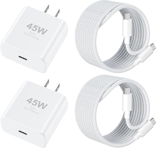 Phone 17 16 Pro Max Charger Fast Charging, 45W USB C Phone 17 16 Super Fast Charger Block with 10ft Long Type C Charging Cable Cord for i.Phone 17 Pro Max/17 Pro/17 Air/17/16/16Pro-Braided