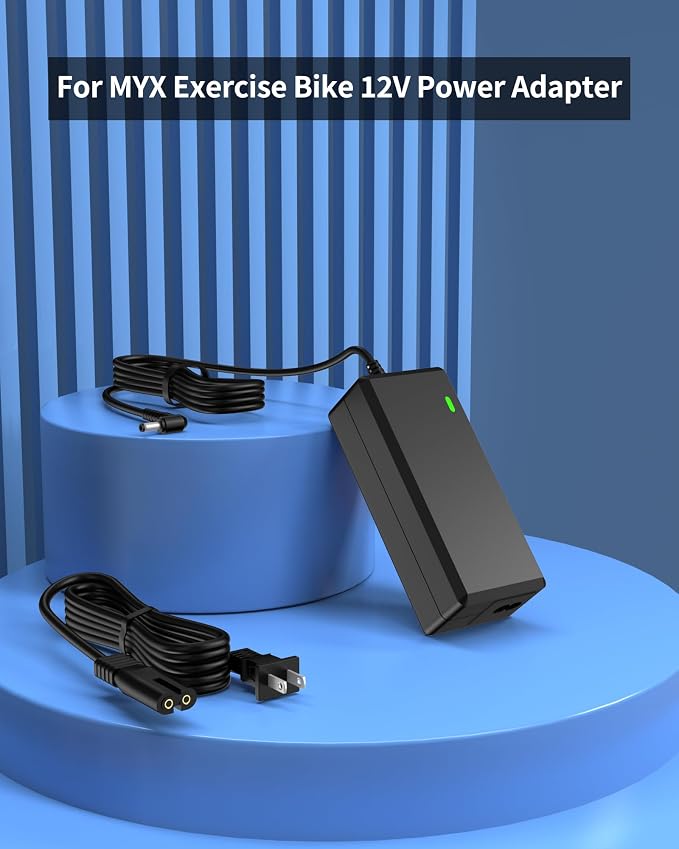 VHBW for MYX Fitness Bike Power Cord Compatible with MYX Fitness MYX II and MYX II Plus Cycling Bike MYX215A MYX216A 2AUR9-MYX215A 2AUR9-MYX216A KA1670-1205000Q Charger Cord