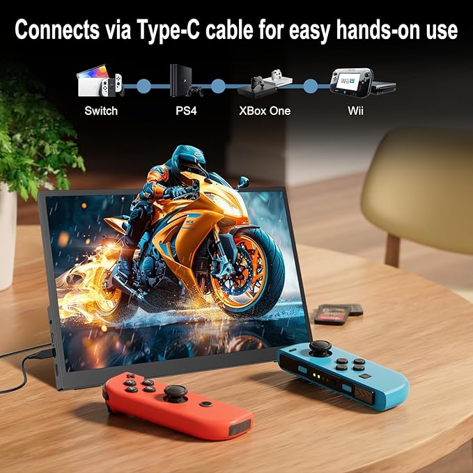 IBW 4K Portable Monitor 15.6" 3240x2160 UHD USB-C HDMI Laptop Monitor, 100% Adobe RGB IPS Computer Gaming Display HDR Travel Monitor w/Speakers & Kickstand for Laptop Xbox PS5 Switch PC Phone