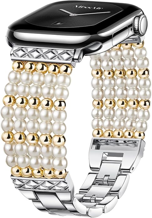 Missair Compatible with Apple Watch Band 38mm 40mm 41mm 42mm 44mm 45mm 46mm 49mm, Stainless Steel Metal Strap Women Dressy Bracelet Wristband for iWatch Series 11 10 9 8 7 6 5 4 3 2 1 SE Ultra