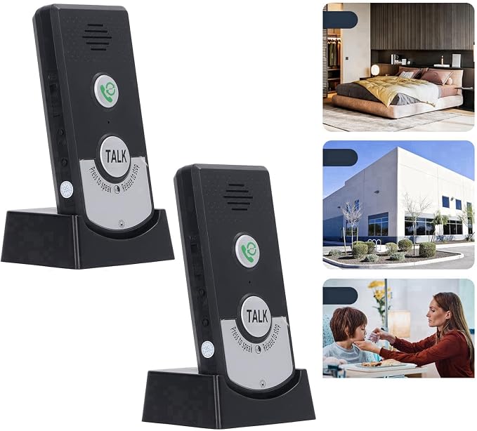 Wireless Intercom Unit, Intercoms Wireless for Home, 2 Way Call 2 Pcs Humanized Voice Intercom Long Range Intercom System for House