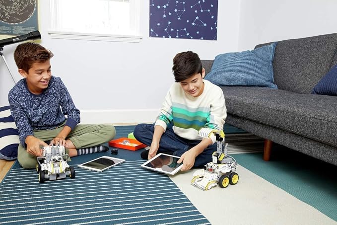 UBTECH JRA0203 JIMU Robot BuilderBots Series: Overdrive Kit/App-Enabled Building and Coding STEM Learning Kit (410 Parts and Connectors), Yellow