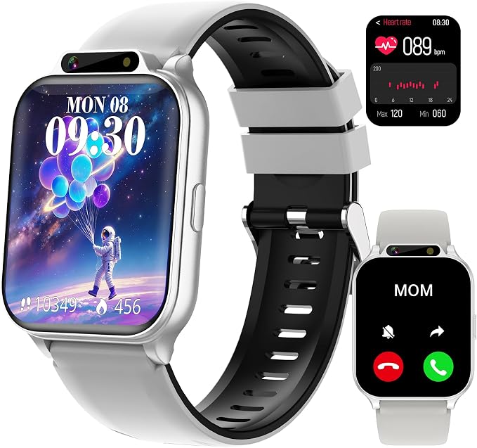 Kids Waterproof Smart Watch Boys with Fitness Tracker Sports Activity Pedometer Heartrate SpO2 Stress Monitor Flashlight APP HD Touch Screen Camera Games Music for 4-13 Years Old Boys Gifts for Kids