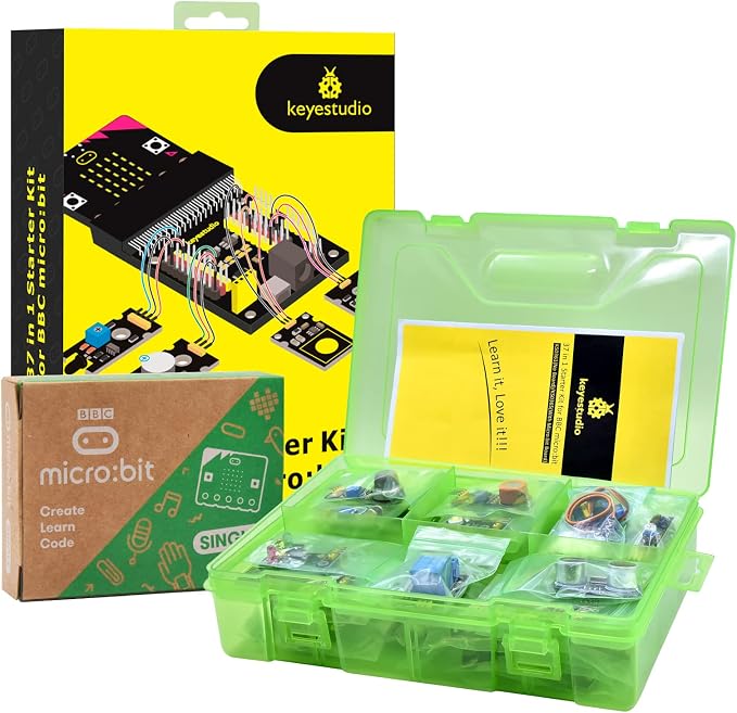 KEYESTUDIO Micro:bit V2 Robot + 37 Sensors Starter Kit for Microbit