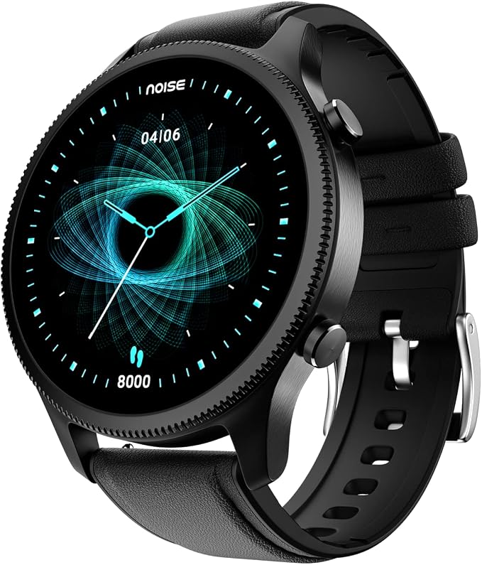 Noise Halo Premium Metallic Smartwatch, 1.43" AMOLED Display, 7 Day Battery, BT Calling (Make/Answer), Dust & Water Resistant, 100+ Sport Modes, NoiseFit App Supprt, 1 Year Warranty (Classic Black)