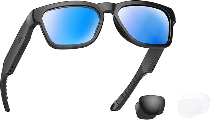 OhO sunshine, Polarized Sunglasses with Bluetooth Speaker, Open Ear Audio, Athletic/Outdoor UV Protection and Voice Control