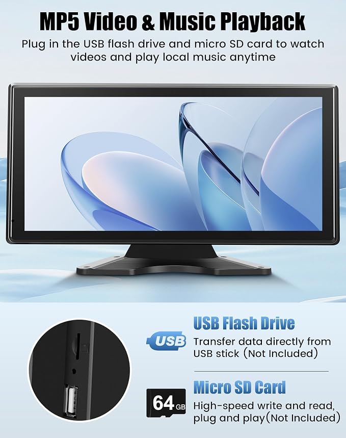 5 Channel Backup Camera System for Truck & RV – 10.36” IPS Touch Screen Monitor with 5 1080P HD Cameras, Smart BSD Alert, DVR Loop Recording, IP69 Waterproof Dash Cam for Semi Truck, Trailer, Van