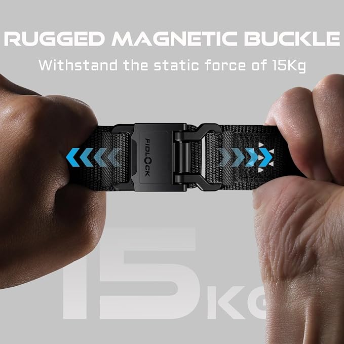 Bandletic Compatible with Apple Watch Bands 49mm 46mm 45mm 44mm for Men - Wide Soft Nylon Sport Strap Replacement with Magnetic Fidlock Hook Buckle for iWatch Series 11 10 9 8 7 6 5 4 Ultra SE 3 2 1