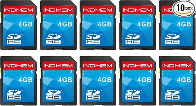 SD Card 4GB, 10 Packs Class 4 4GB Flash Memory Card MLC Standard Secure Digital Cards Camera Card