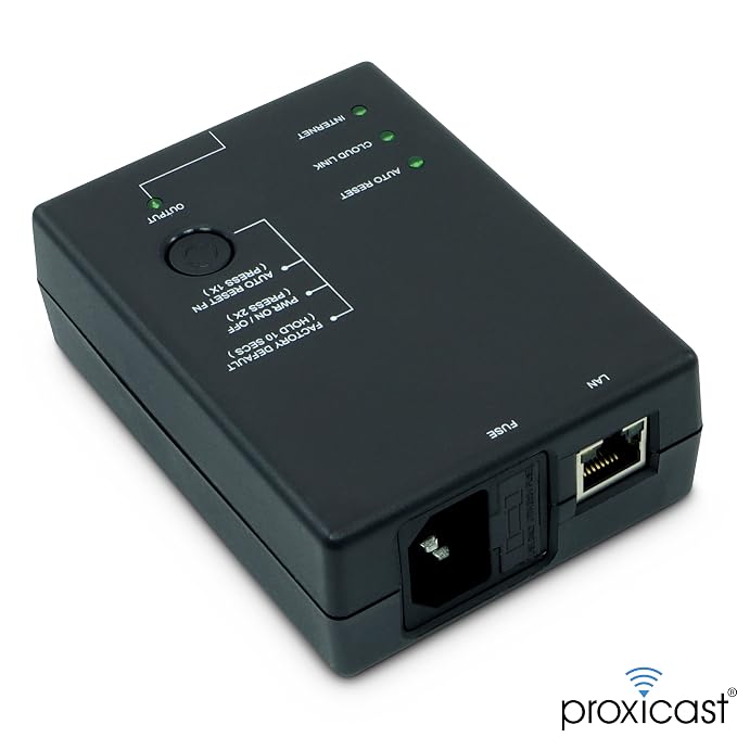 ezOutlet5 - Internet Enabled IP & Wi-Fi Remote Power Switch with Automatic Reboot - iOS | Android | Cloud | Web | Google Home Controllable - Single AC Power Outlet - Model EZ-72b